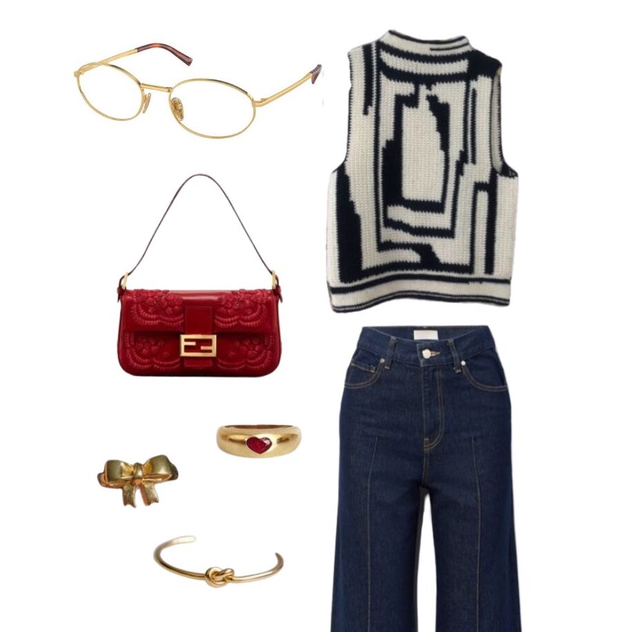 Złote okulary Prada Złote okulary Prada