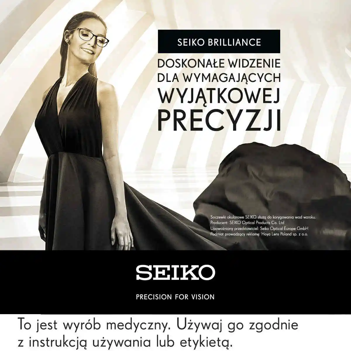 SEIKO Brilliance – Soczewki dla kobiet, które widzą więcej Kobieta w okularach SEIKO Brilliance – elegancja i perfekcyjne widzenie